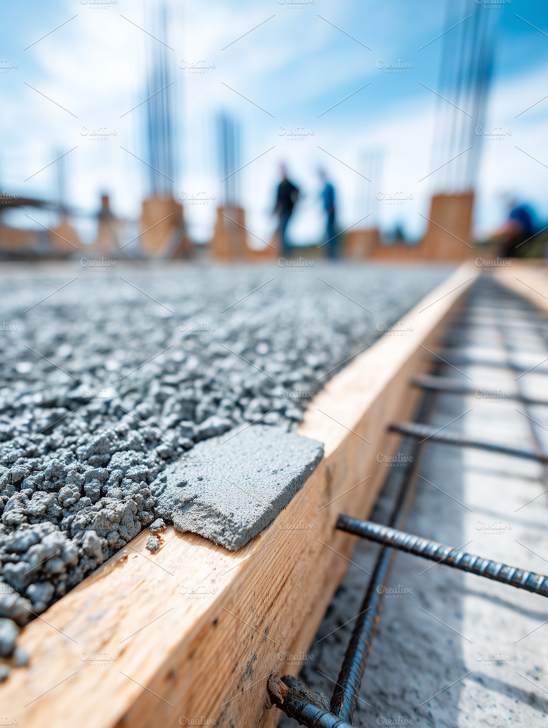 Fresh concrete being poured into, an Industrial Photo by MistyDay