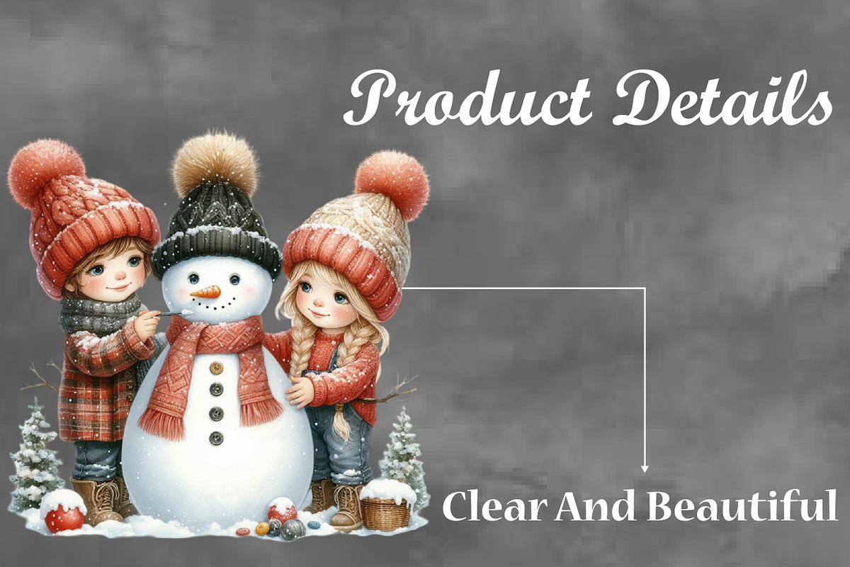 Christmas Girl With Snowman Sublimat, a Seasonal Illustration by Craft Nest (Photo 3 of 5)