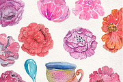 Watercolor Floral spring big set, an Illustration by JaneLane (Thumbnail 9 of 9)