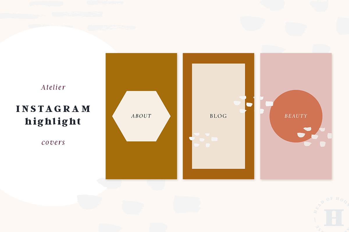 Atelier Instagram Highlight Covers, a Pattern Graphic by Head of House (Photo 1 of 5)