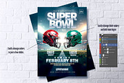 Super Bowl Football Flyer Template, a Print Template by Rome B Creation (Thumbnail 2 of 3)