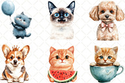 Quirky Dogs Cats Sublimation Clipart, an Illustration by Black Bird Studio (Thumbnail 6 of 6)