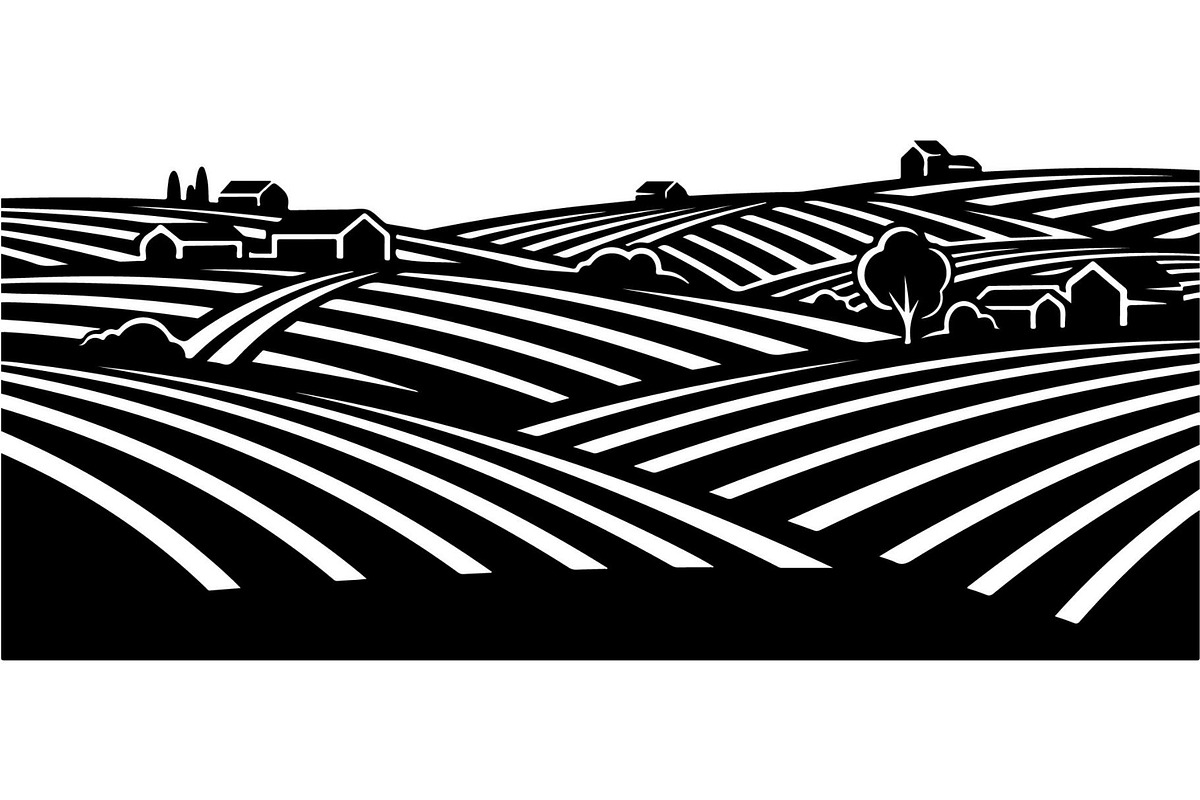 Rural Hills Silhouette, an Object Graphic by Creativeshirt (Photo 11 of 20)