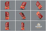 Doypack Foil Bag Mock-Up, a Packaging Mockup by DesignRushMarket (Thumbnail 1 of 8)