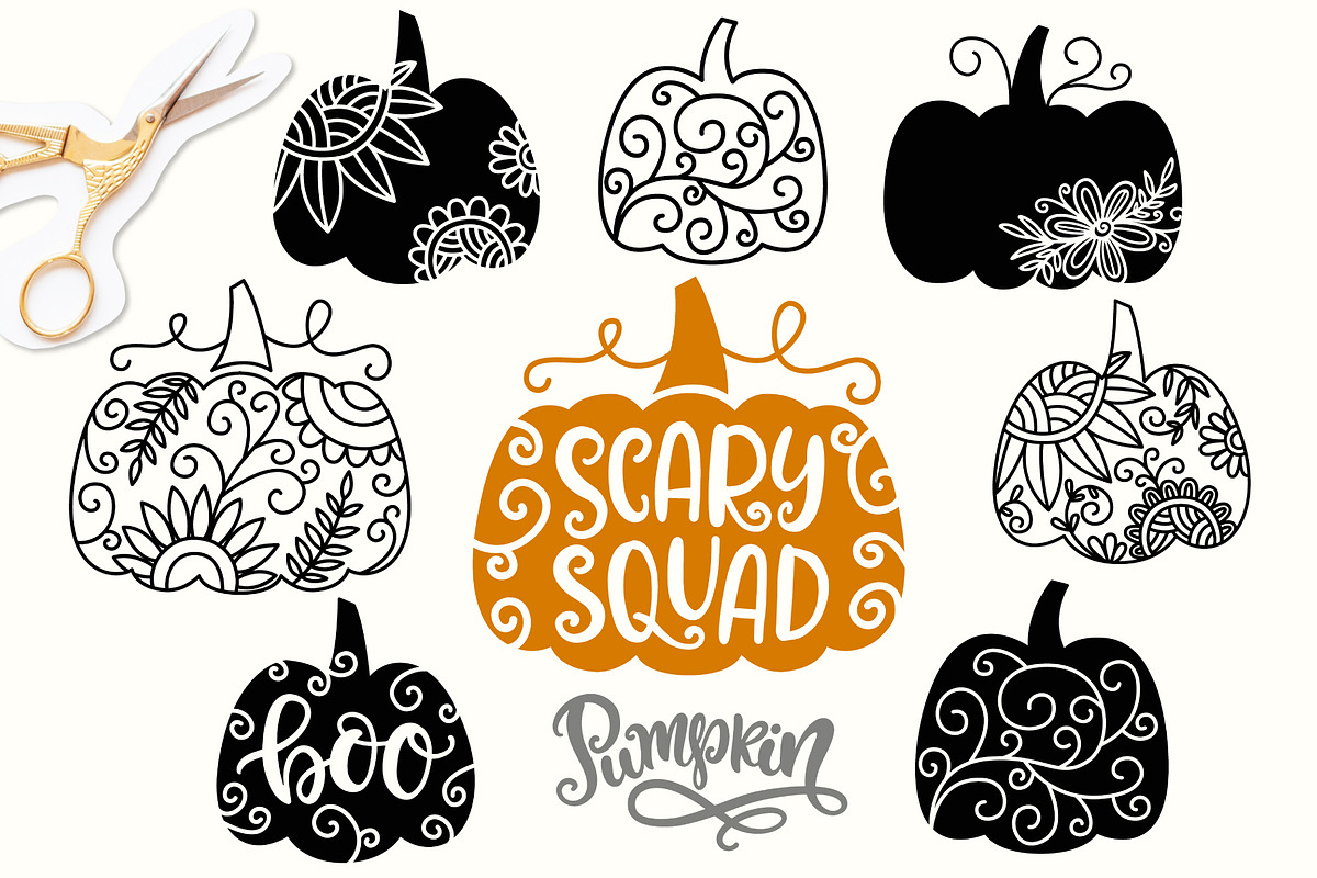 Halloween Lettering, Tags, Pumpkins, an Object Graphic by Katrinelly (Photo 2 of 14)