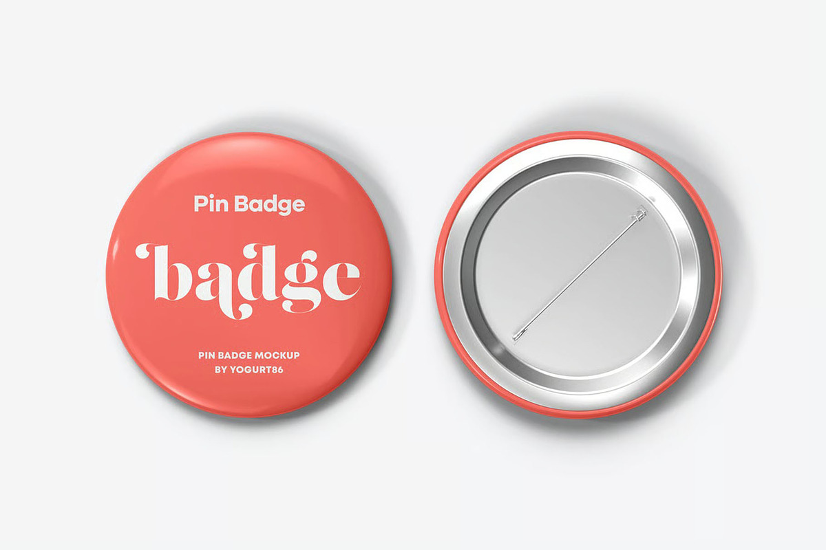 Pin Badge Mock-up, a Merchandise Mockup by zippypixelstudio (Photo 15 of 16)