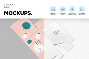 Unfolded Square Box Mockups, a Packaging Mockup by megostudi0 (Thumbnail 6 of 6)