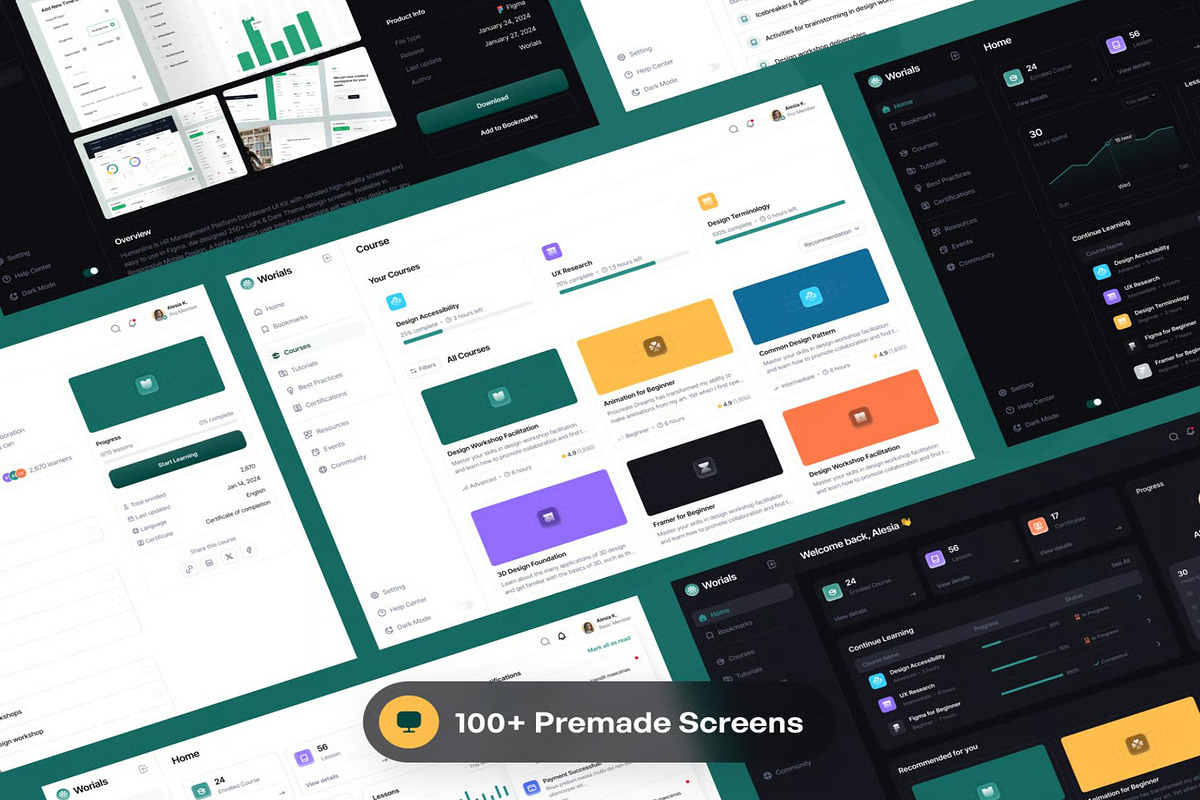 Academic - Edutech Dashboard UI Kit, an UI Kit Template by Lumina_ui_ux202 (Photo 5 of 7)