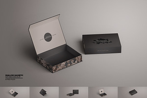 Shallow Magnetic Gift Box Mockup V.2