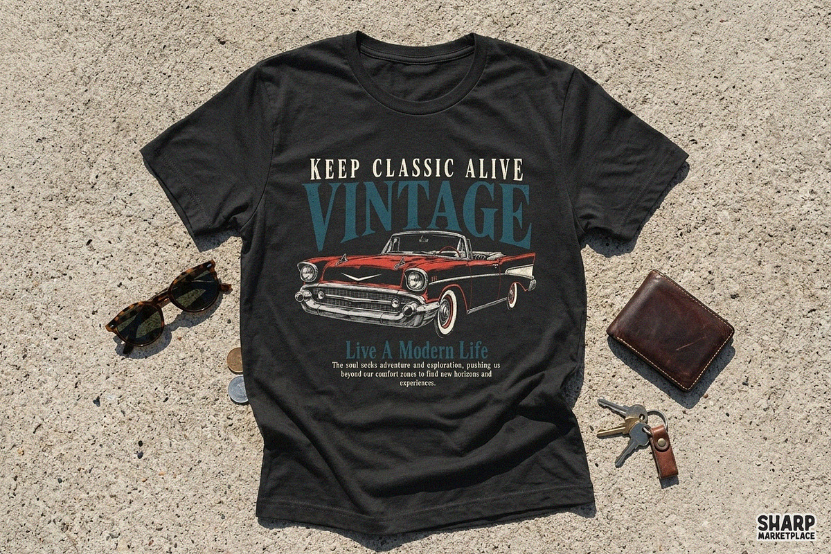 Keep Classic Alive Vintage Live A, an Object Graphic by SharpMarketplace (Photo 3 of 5)