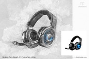 Tech Sketch Art Photoshop Action, an Action Add-On by SlideSalad (Thumbnail 48 of 49)
