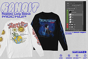 LONG SLEEVE TEE MOCK UP, a Shirt Mockup by Easybandits (Thumbnail 3 of 4)