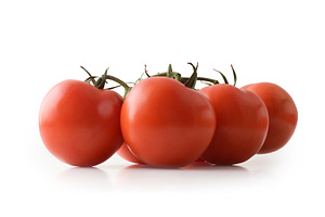 Fresh Vine Tomatoes Isolated on White, a Food & Drink Photo by Davizro's Market