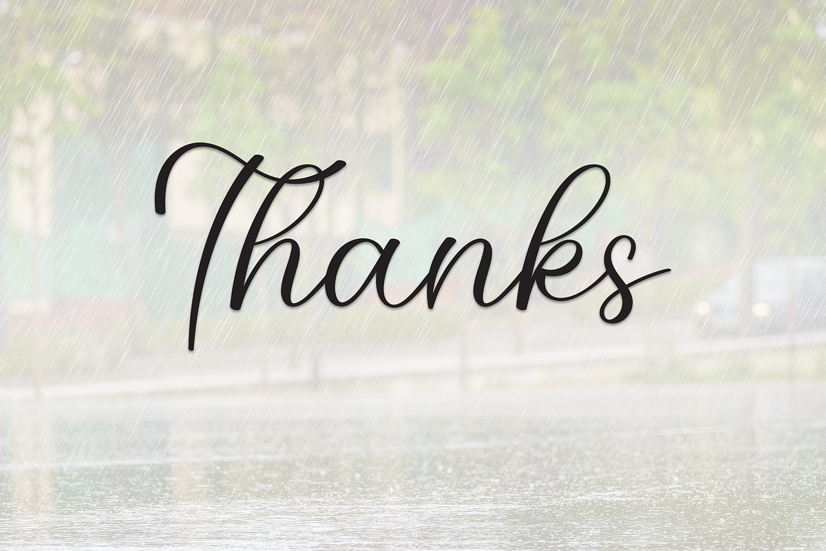 Rainday | Script Font, a Handwritten Font by Scratchones (Photo 9 of 9)