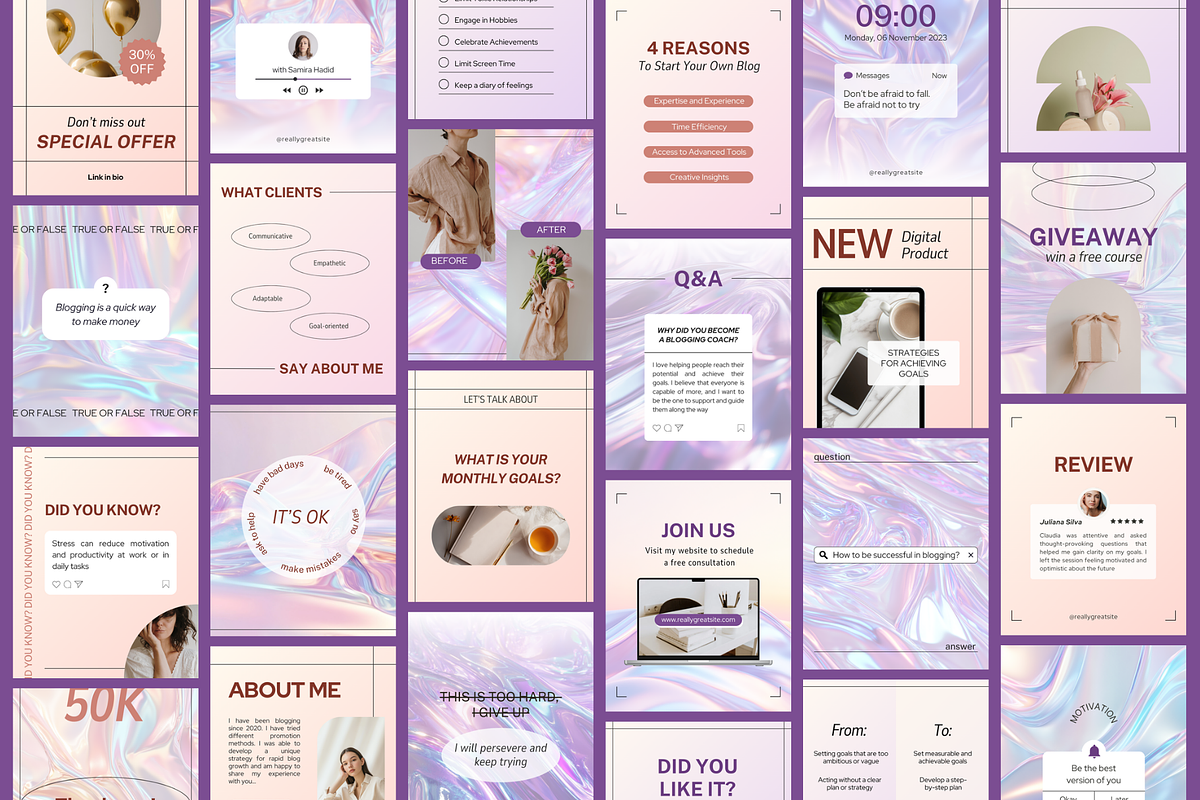 Influencer Voice Instagram Templates, a Social Media Template by Ollyta May (Photo 6 of 9)
