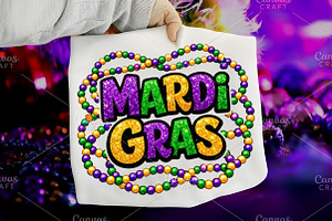 Glitter Mardi Gras PNG, an Illustration by Canvas Craft