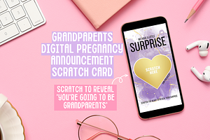 Grandparents Pregnancy Reveal Card, a HTML Template by SunshineStudioBoutique