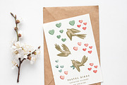 Wedding Birds, gouache clipart, an Illustration by swiejko (Thumbnail 3 of 5)