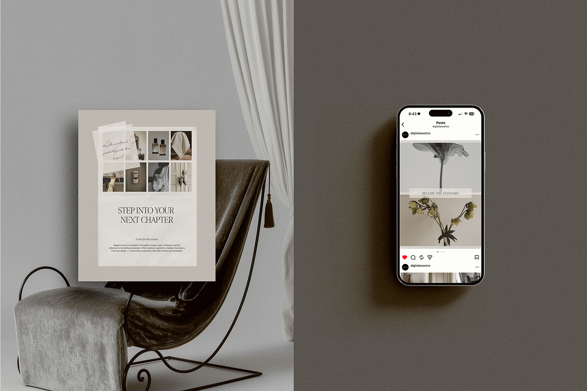 Vintage Atelier Social Media Kit, a Social Media Template by Digital Asset Co (Photo 6 of 10)