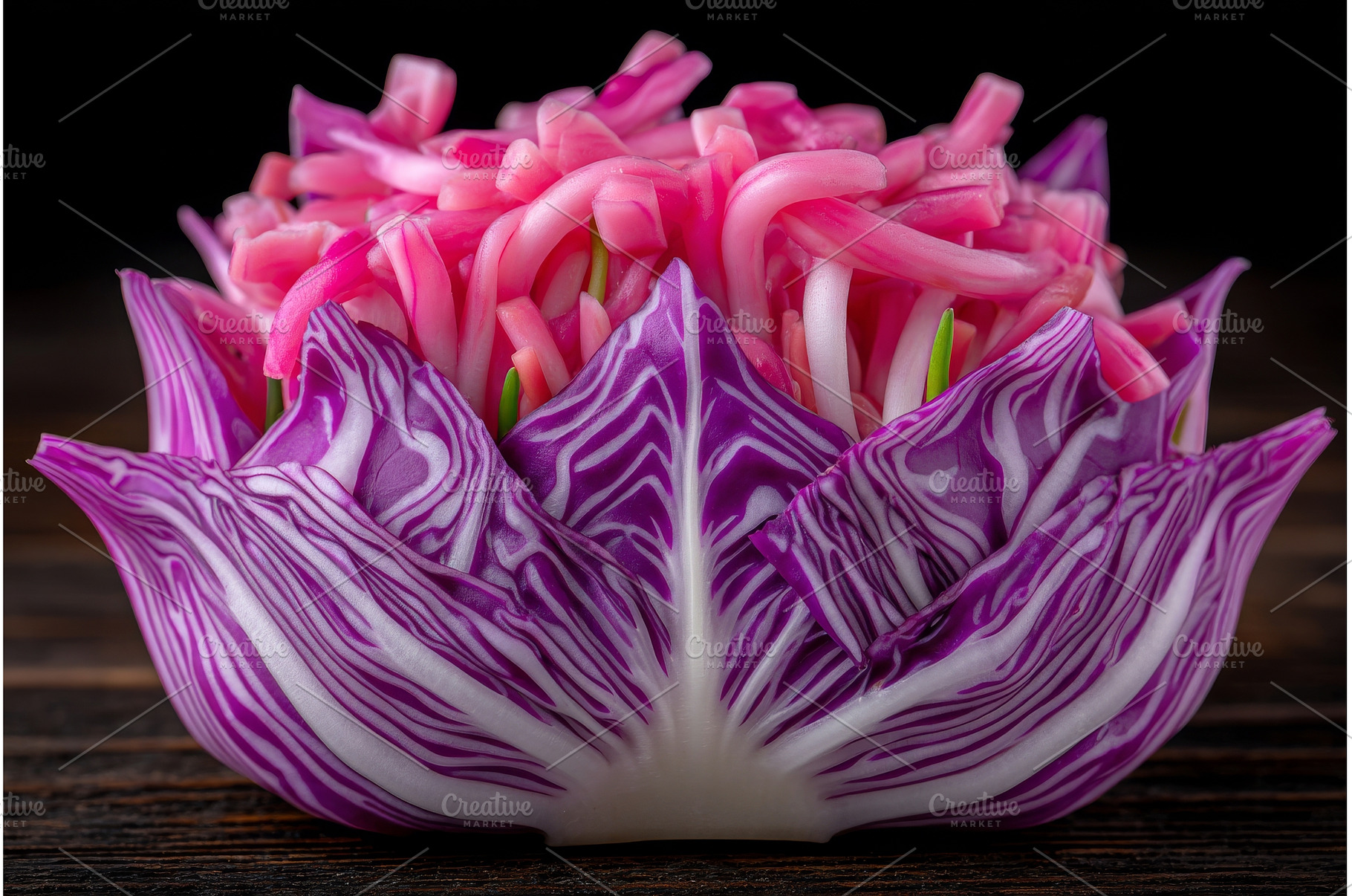 Microgreens of radish are placed on, a Food & Drink Photo by ZinetroN