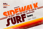 Sidewalk Surf - 80s Retrowave Font, a Sans Serif Font by ikiiko (Thumbnail 1 of 7)