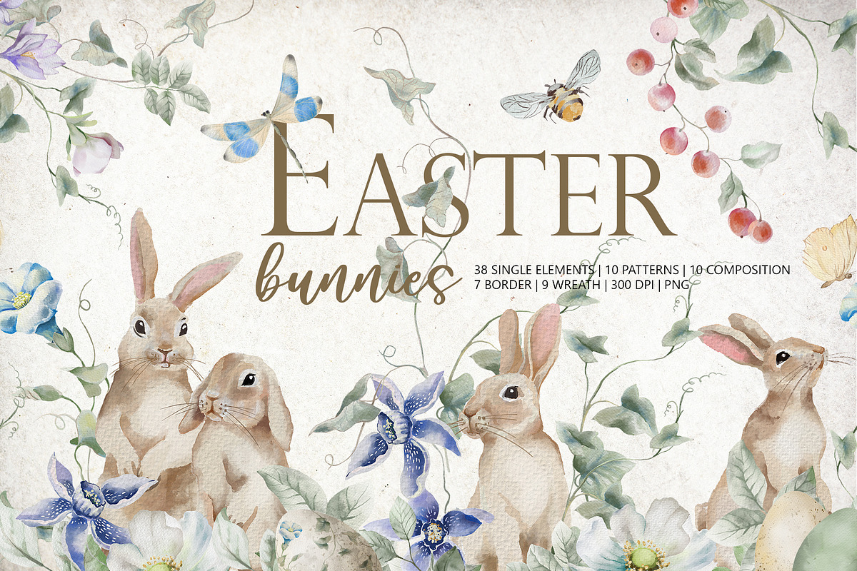 Easter clip art set, a Decorative Illustration by RushkinaAntonina (Photo 1 of 10)