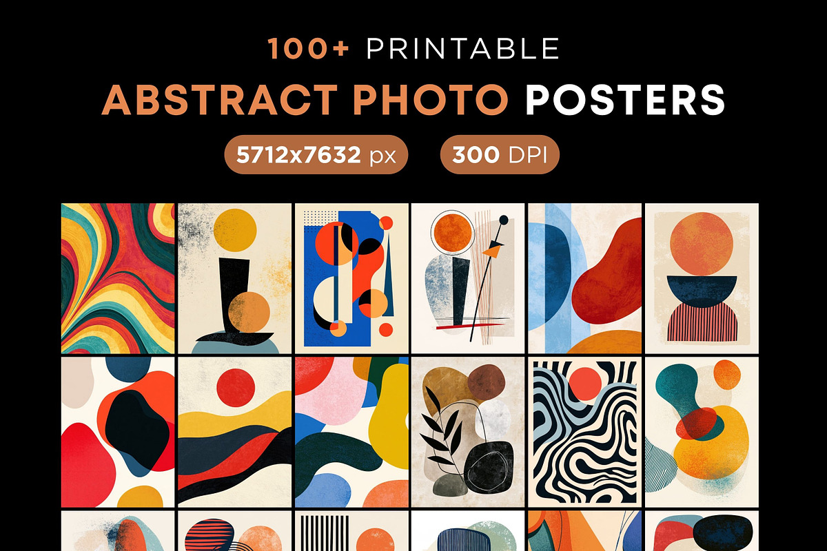 100+ Abstract Wall Art Prints, a Decorative Illustration by Selenique Studio (Photo 1 of 13)