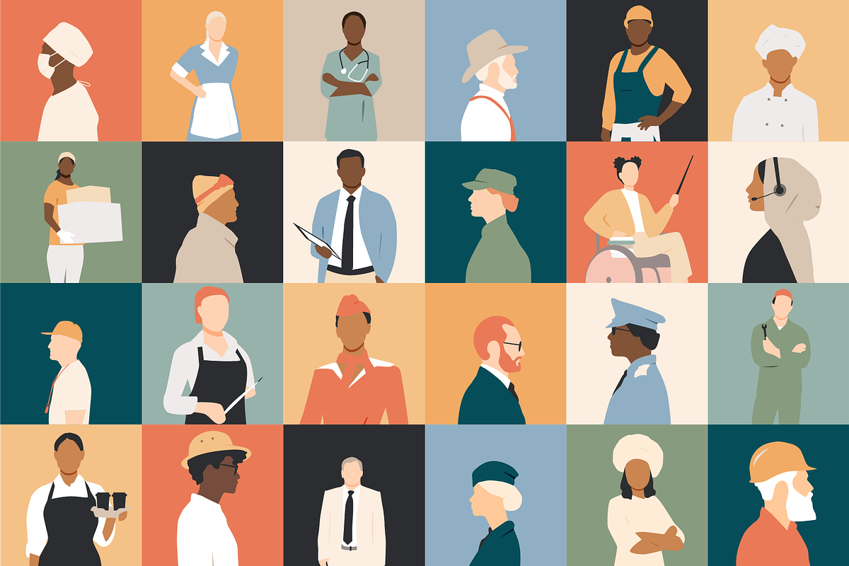 People of different professions, a Person Illustration by Stafeeva (Photo 1 of 3)