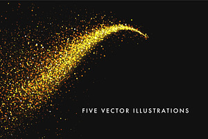 Golden glowing lights effects, a Texture Graphic by majcot