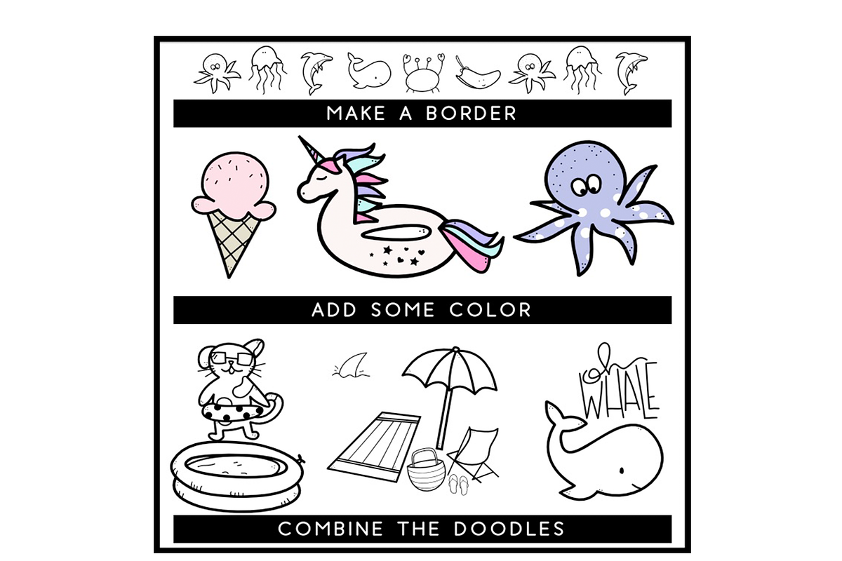 Summer Break - A Doodles Font preview 6