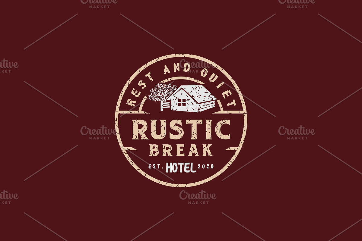 vintage retro rustic hotel logo, a Branding & Logo Template by Atlantis X Nurman Arbai (Photo 2 of 2)