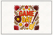 Game Day Softball Coquette Png, a Work Illustration by CraftArtStudio (Thumbnail 1 of 5)