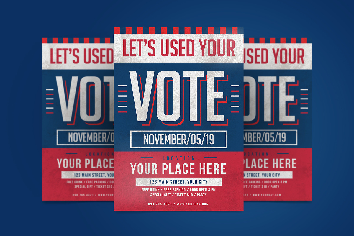 Modern Election Event Flyer, a Flyer Template by Tokosatsu (Photo 4 of 4)