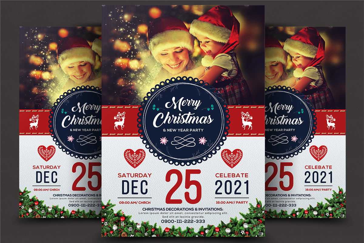 50-Christmas Flyers Bundle, a Flyer Template by AfzaalGraphics (Photo 7 of 49)