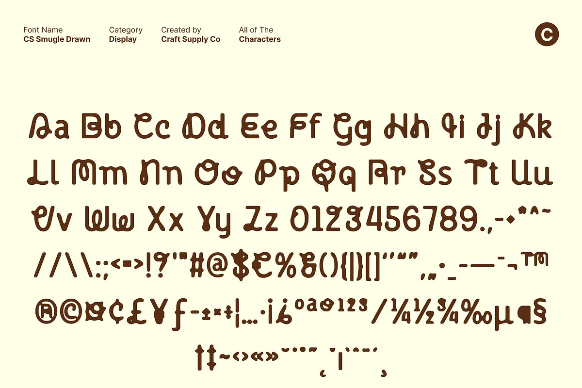 CS Smugle Drawn, a Sans Serif Font by Craft Supply Co. (Photo 8 of 8)