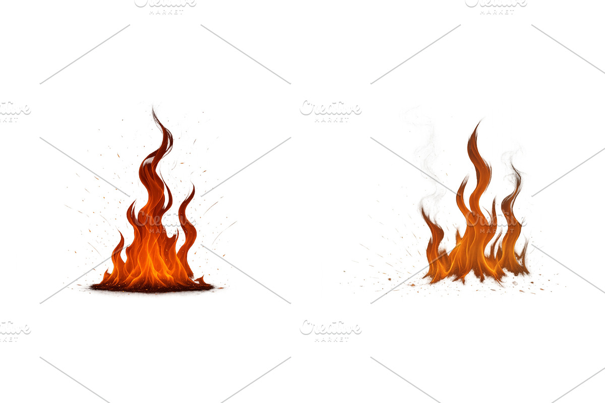 Flames dancing in a controlled, an Illustration by ZinetroN
