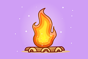 Bonfire In Space Cartoon, an Object Illustration by Catalyst Labs (Thumbnail 1 of 3)