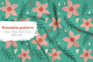 Hand painted seamless pattern