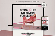 Pink Squarespace Website Template, a Squarespace Template by Row Creative (Thumbnail 1 of 10)