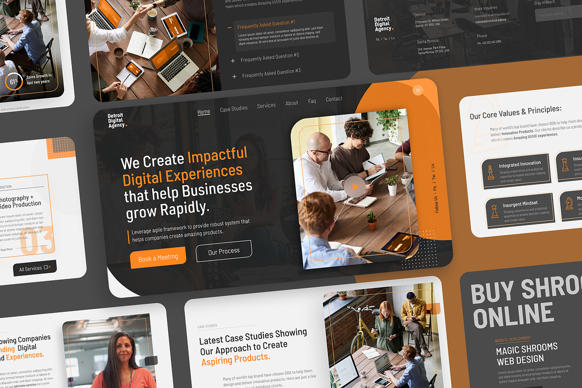 Detriot - Agency Landing Page, a Landing Page Template by byalikhan (Photo 2 of 6)