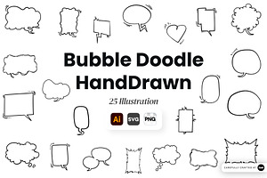 Bubble Doodle HandDrawn Illustration, an Object Graphic by SLAB! Design