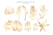 Watercolor Tropical Leaves & Flowers, an Illustration by babenkoirusa (Thumbnail 11 of 17)