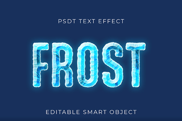 Frost Ice Beveled Text Effect preview 2