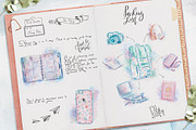 Digital nomad girl, watercolor set, a Technology Illustration by Kate Snitser (Thumbnail 6 of 6)