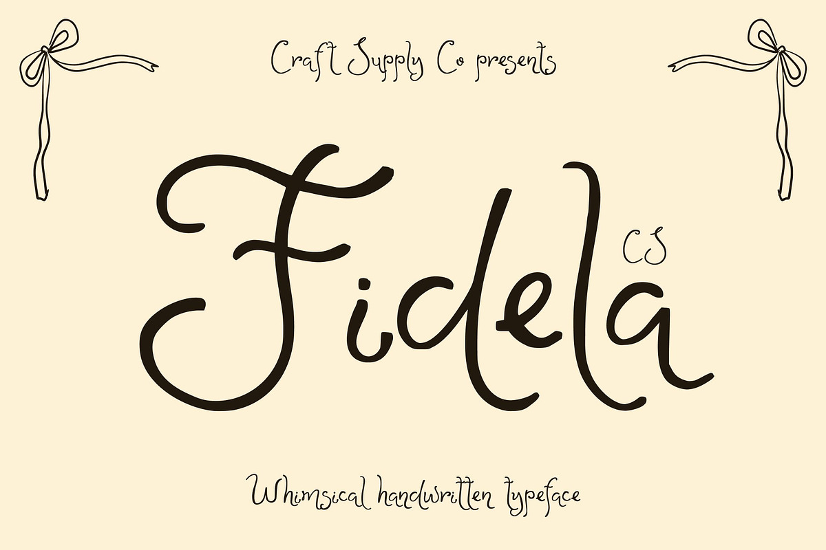 CS Fidela – Whimsical Font, a Handwritten Font by Craft Supply Co. (Photo 1 of 8)