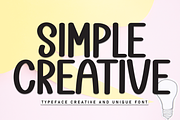 Simple Creative | Script Font, a Script Font by Scratchones (Thumbnail 1 of 8)