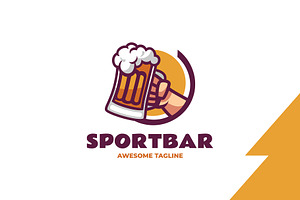 Sport Bar Simple Mascot Logo, a Branding & Logo Template by Artnivora.Std