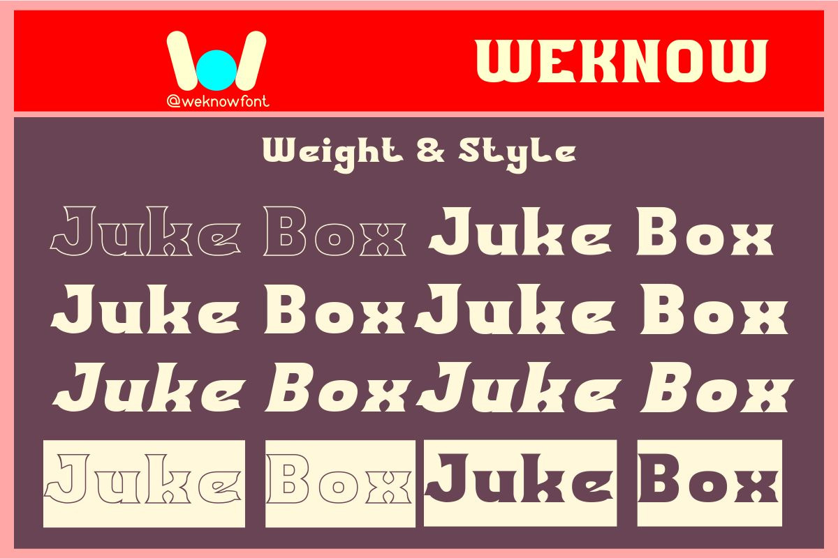 Juke Box font, a Font by weknow (Photo 6 of 8)