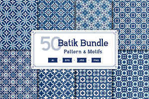 Traditional Batik Pattern Pack, a Pattern Graphic by ASTUDIO