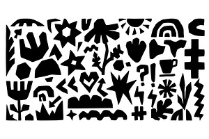 Black cutout elements. Cut out, an Illustration by Valerie Bodnar